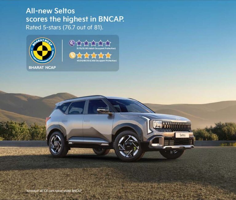 All-New Kia Seltos Secures 5-Star Bharat NCAP Rating